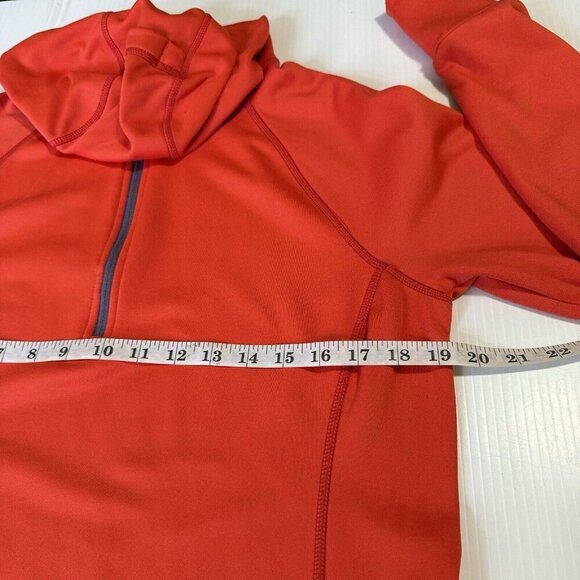 LL BEAN Mens Mountain Fleece Half Zip Orange Outdoors Sz M Regular Pullover - Picture 6 of 16